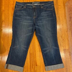New York & Company Low Rise Straight Leg Crop Jeans – Size 16